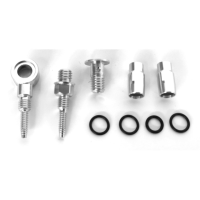 Tricktuff Trickstuff Leitungsanschlussset, Für Kevlar Leitung, silber, Angled & M6x1 5mm