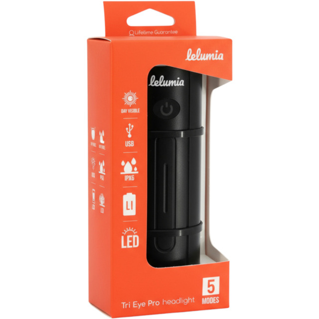 Lelumia Lampe Tri Eye Pro, 1000 Lumen inkl. USB-C Ladekabel schwarz