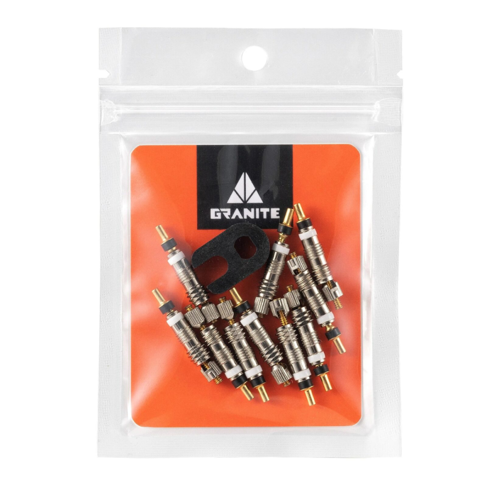 GRANITE Juicy Nipple PRESTA Valve Core, Ventileinsatz, SET , 1 Installationswerkzeug