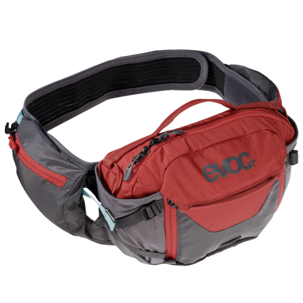 Evoc Hip Pack 3L + 1,5L Bladder carbon grey/chili red,one size