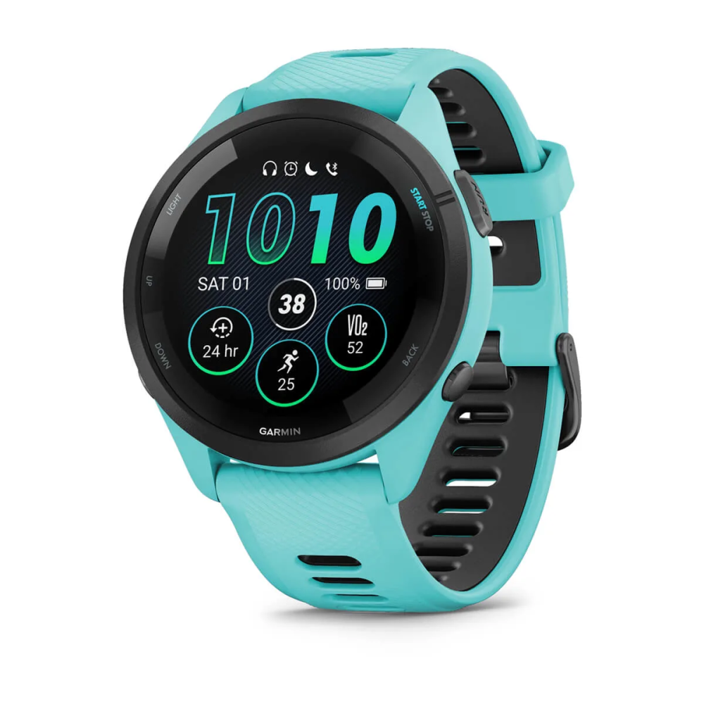 Garmin Forerunner 265, 42/46mm mit Schnellwechsel-Silikon-Armband 22mm